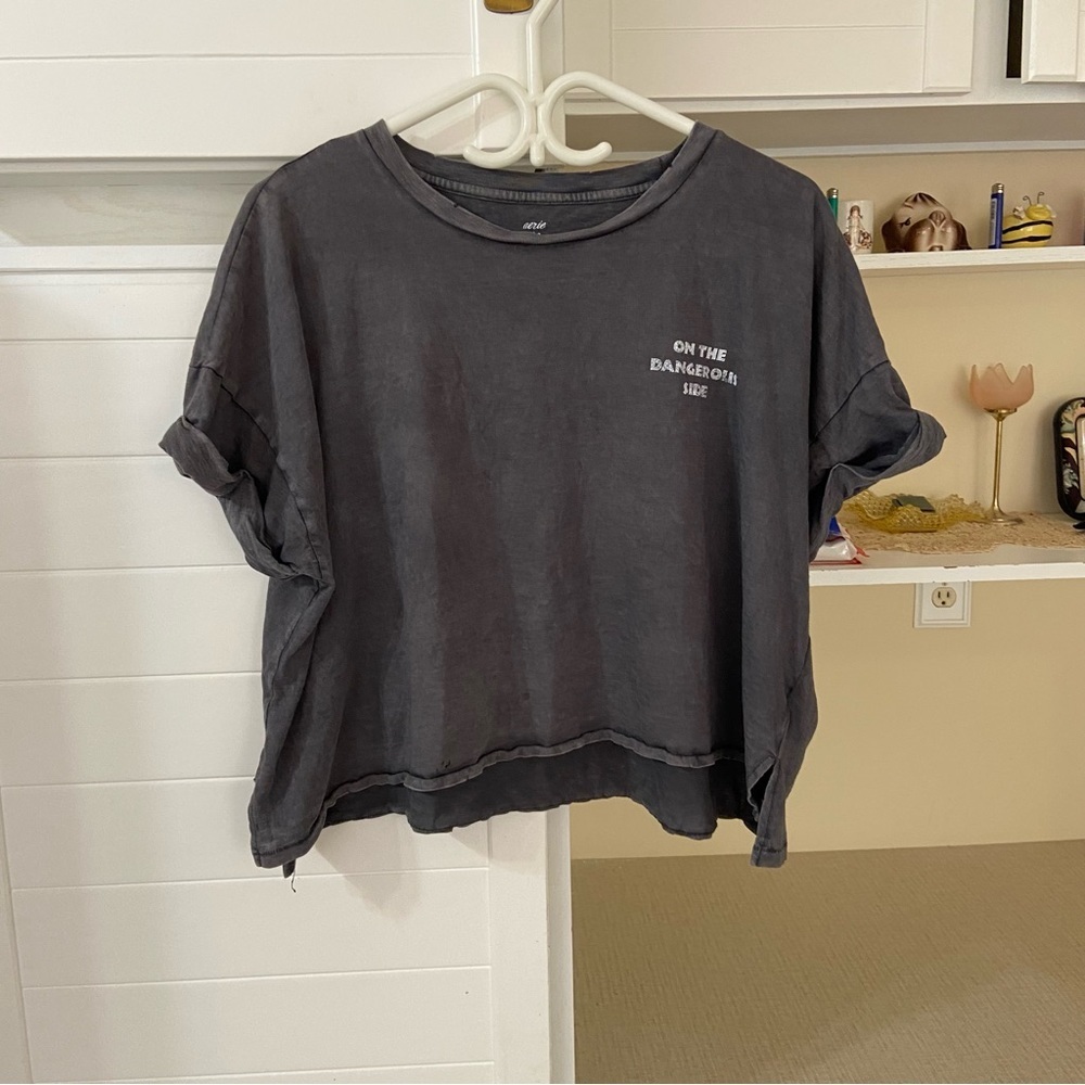 Grey Cropped T-Shirt